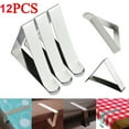 thumbnail image 6 of Raindrops Stainless Steel Tablecloth Clips Silver for Picnic Camping Home Use 12Pcs, 6 of 8