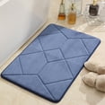 thumbnail image 4 of Super Absorbent Bathroom Mat | Machine Washable Non-Slip Floor Rug | Quick-Dry Microfiber Fabric | 40X60Cm Navy Blue Bath Mat for Shower Tub & Sink Area, 4 of 6