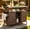 Dark Brown, variant on Aukfa Solid Fir Wood Outdoor Kitchen Island with Stainless Steel Top, Rolling BBQ Grill Cart with Storage Cabinet,Dark Brown