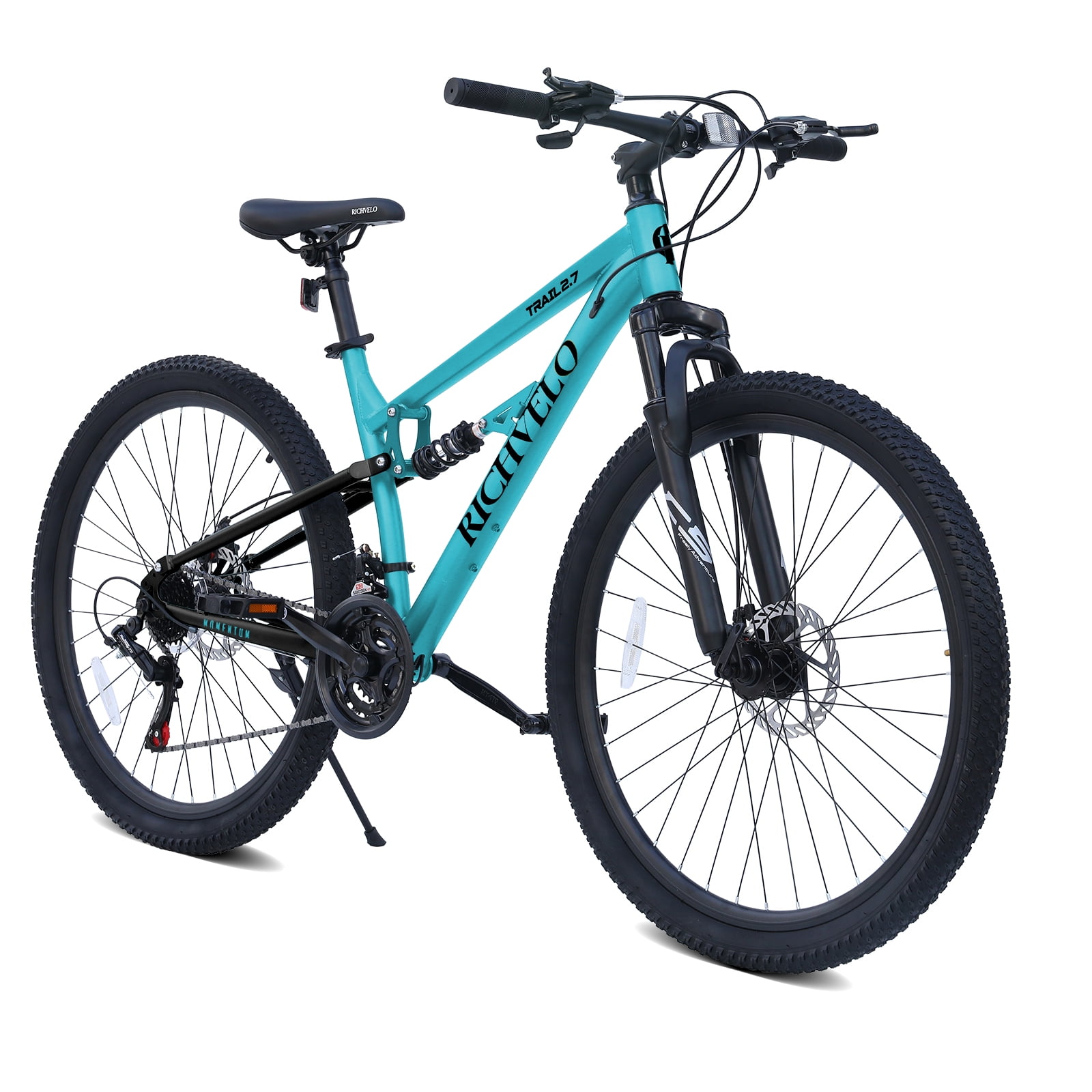 Ambifirner Mountain Bike for Adults 26 inch: 21-Speed Bicycle for Men and Women Disc Brakes & Full Suspension, Adjustable Saddle, Easy Install