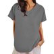 thumbnail image 1 of Vestidos Casuales Para Mujer, Blusas De Mujer De Moda Moda de verano para mujer, cuello en V, ocio, manga tres cuartos, color liso, 1 of 6
