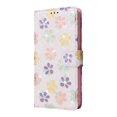 thumbnail image 3 of Rose Flower Pattern Wallet Case for iPhone 11 Pro Max 6.5 Inch, Premium PU Leather Bracket Shockproof Flip Folio Phone Cover with Card Slots Kickstand Magnetic Clasp Wrist Strap Case,Small Flowers, 3 of 8