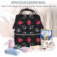 thumbnail image 4 of Kdxio Baby Diaper Backpack,Multi-Function Travel Backpack Nappy Bags,Nursing Bag, Fashion Mummy,Roomy Waterproof for Baby Care(Card Suits), 4 of 5