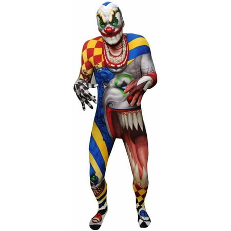 Monster Collection Adult Creepy Clown Morphsuit Men's Adult Halloween Costume
