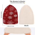 thumbnail image 4 of BZSMCE Winter Beanie Hats Casual Warm Cozy CapRed Snowflake Script Magic Pattern, 4 of 7