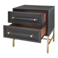 thumbnail image 6 of Hopper Studio Sophia Antique Black 2-Drawer Nightstand - Stylish Storage, 6 of 7