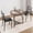 Retro color, variant on Round Dining Table Set for 2, Space Saving 2-Person Kitchen Table Set with 2 Upholstered Chairs, Modern Metal Frame Apartment Dining Set for Small Space, Apartment, Studio