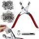 thumbnail image 1 of Kit de Herramientas para Ojales de 1/2 Pulgada, Kit para Ojales, Alicates para Perforar con 200 Ojales de Metal Plateado para , Cinturones, Zapatos, Tela, 1 of 5