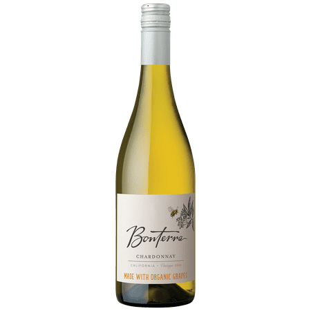 Bonterra Chardonnay California White Wine, 750 ml Glass Bottle, 14% ABV