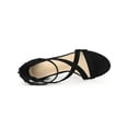 thumbnail image 4 of BLISSFUL STEP Sandales à Talon Bloc avec Bride Cheville Croisée pour Femmes Noires 9, 4 of 7