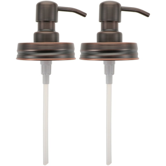 TINKSKY 2pcs Mason Jar with Soap Dispenser Stainless Steel for Home Use Liquid Control