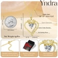 thumbnail image 6 of Yndra 18k Gold Plated Heart Necklace for Women,S925 Sterling Silver April Simulated Diamond Birthstone Crown Pendant Necklace,Jewelry Gift for Her Wife Mom Girlfriend,Birthday Mother’s Day Gift, 6 of 11