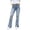 Light Blue, variant on Tqcoqu Women's High Waist Ripped Flare Jeans,Split Hem Slit Bottom Vintage Light Wash Denim Pants wiith Pockets,Light Blue Women's XXS-L