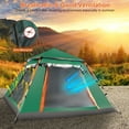 thumbnail image 3 of 4 Person Easy Pop Up Camping Tent with Net and Shade Cloth, Waterproof Hiking Tent with Storage Bag, Lightweight Portable  Backpacking Tent for Outdoor, Traveling, Green, 3 of 9