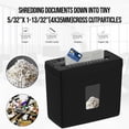 thumbnail image 3 of Paper Shredder for Home Use,5 Sheets Small Crosscut Paper Shredder,P-4 Security Level with 2.38-Gallon Basket, 4-Mode Design-Durable & Fast and Jam Proof for Home Office Utilization, 3 of 8