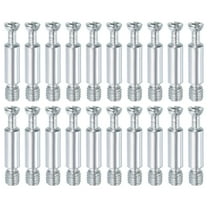 Uxcell 30Pcs 32mm Furniture Connecting Fittings, Thread Bolts Dowels Screws, Silver