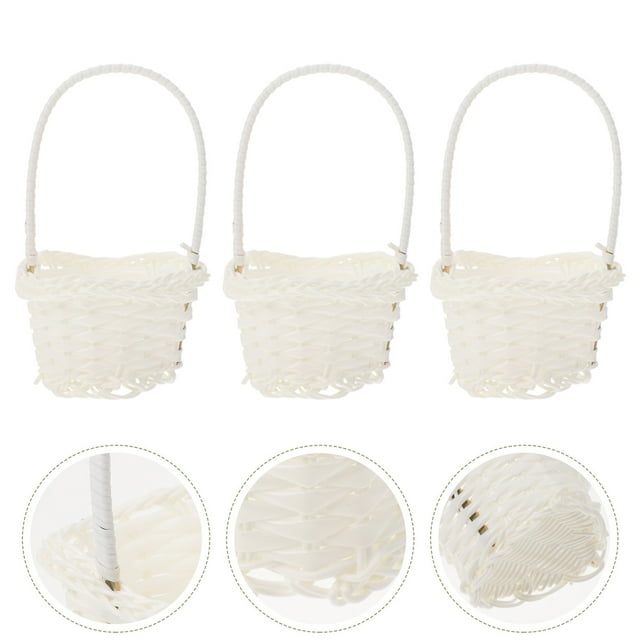 unbranded 4Ud Cestas Tejidas En Material Premium Para Floral Y Uso Diario