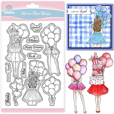 1sheet PVC Plastic Clear Stamps for DIY Scrapbooking Photo Album Decorative Cards Making Human 160x110x3mm Art