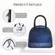 thumbnail image 4 of Balery Retro Blue Glitter Bolsa de Almuerzo para Mujeres, Caja de Almuerzo, Bolsa de Almuerzo Pequeña Impermeable, Tote de Almuerzo Reutilizable con Gran Capacidad, 4 of 6