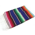 thumbnail image 2 of Artisanal Legacy: Leos Imports Authentic Mexican Serape Blanket - Vibrant Purple Hues, 84" x 55" of Cultural Mastery, 2 of 3