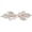 White, variant on Women Hairpin, Fashion Elegant Shiny Rhinestone Faux Pearl Leaf Shape Alloy Ponytail Holder Barrettes Hair Clip Hair Accessories