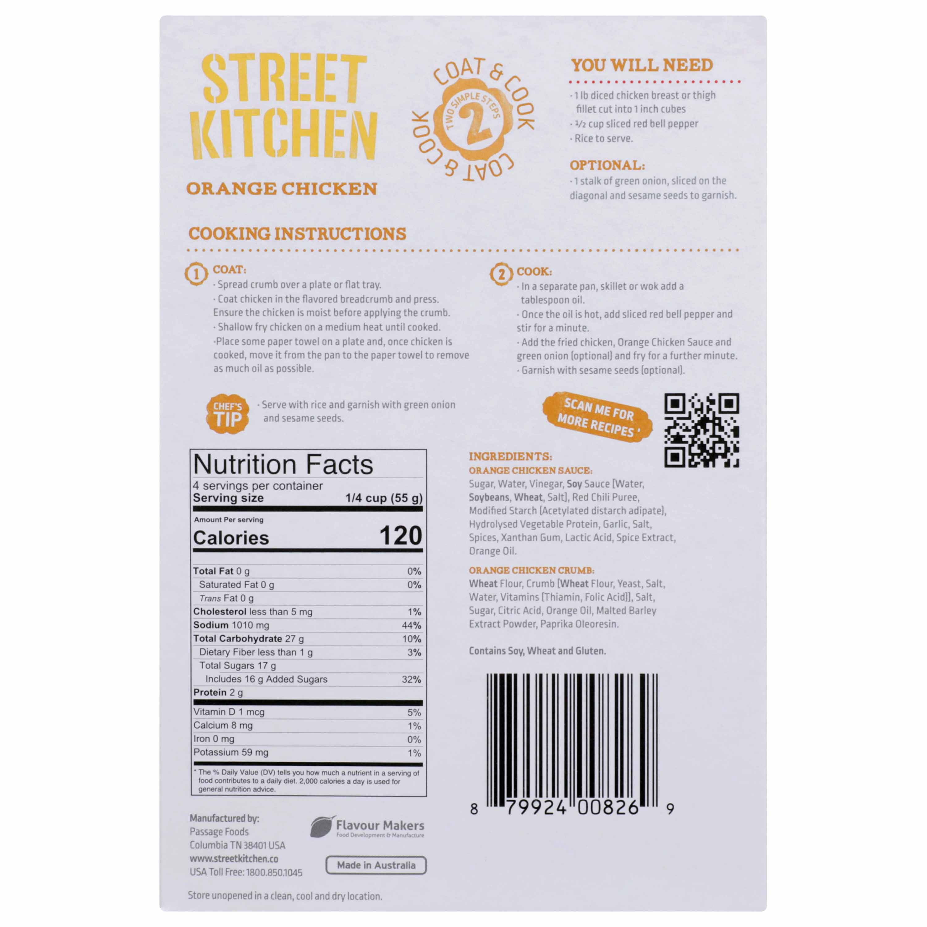 Street Kitchen Orange Chicken Asian Meal Kit, 7.7 oz. Shelf Stable