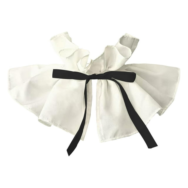 GUOOL Detachable Collar Detachable Portable Durability Easy to Wear Neck Accessory Black Ribbon
