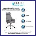 thumbnail image 5 of BizChair High Back Gray Fabric Executive Swivel Office Chair with Chrome Base and Fully Upholstered Arms, 5 of 13