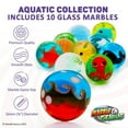 thumbnail image 3 of Marble Genius Collectors Marbles, Aquatic, 16mm (⅝ Inch), 10 Handmade Glass Marbles, Gifts for Marble Lovers, Gifts for Kids Ages 3+, 3 of 6