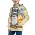 thumbnail image 2 of Kll Unisex Kids Boys Girls Hooded Pocket Pullover Hoodies-Hello Summer Cute Gnome, 2 of 9