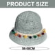 thumbnail image 2 of Circunferencia del sombrero: 50-54 cm, circunferencia de la cabeza pequeña, sombrero de paja, sombrero protector solar para mujer, sombrero de playa, sombrero tejido de paja con bolas de, 2 of 5