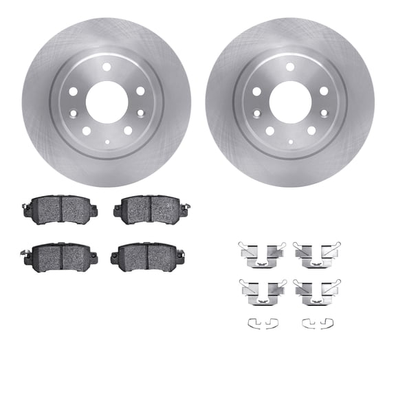 Dynamic Friction Company Rear Brake Rotors with 5000 Advanced Brake Pads includes Hardware 6512-80337