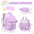 thumbnail image 2 of Set de Mochilas MUSEVOS Kawaii para Niñas, Escuela, Morado 43x30x18 cm, 2 of 6