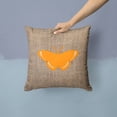 thumbnail image 2 of Carolines Treasures BB1038-BL-OR-PW1414 Butterfly Burlap and Orange   Canvas Fabric Decorative Pillow BB1038 14Hx14W, 2 of 4