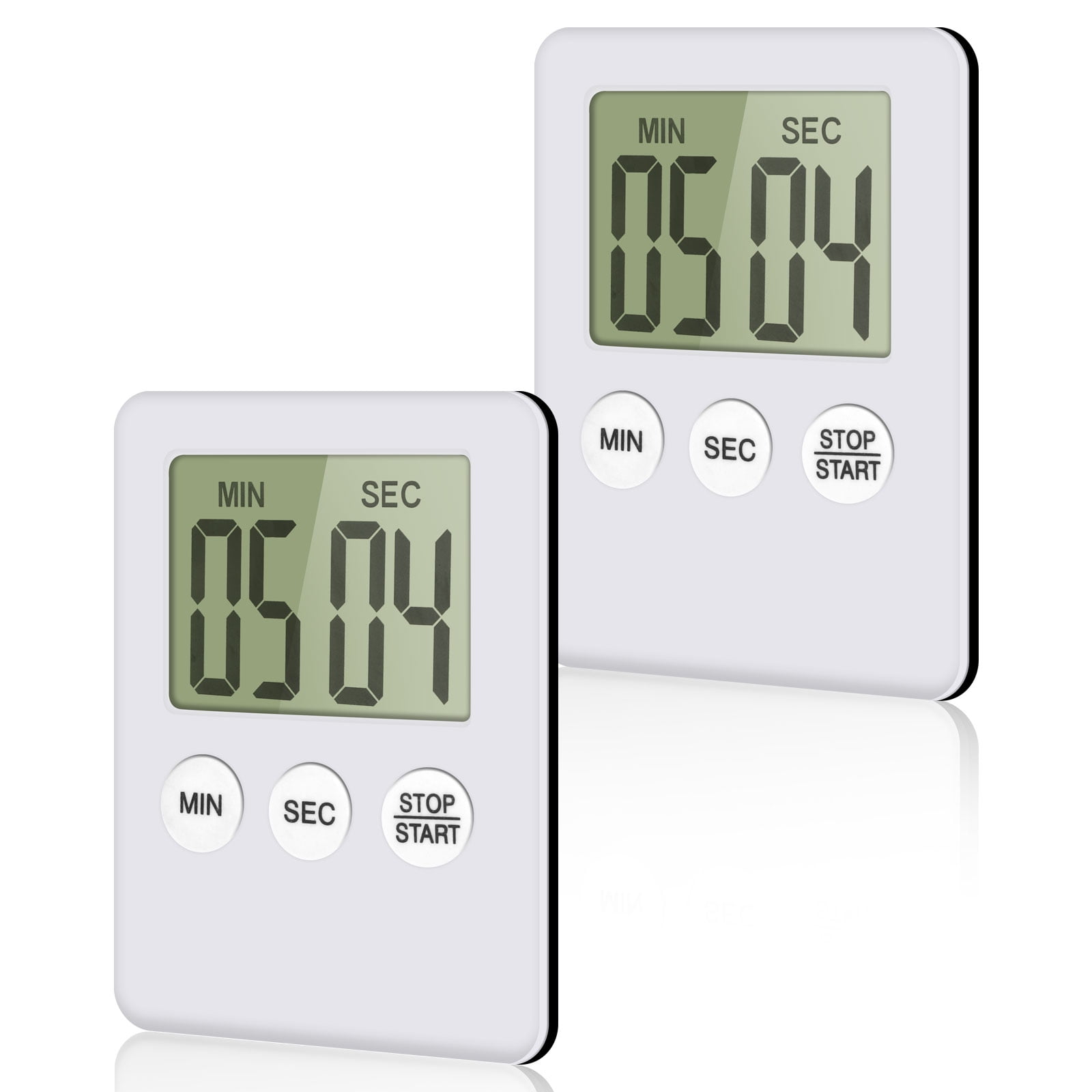 EEEkit 2pcs Digital Kitchen Timers, Minute Second Cooking Timers with