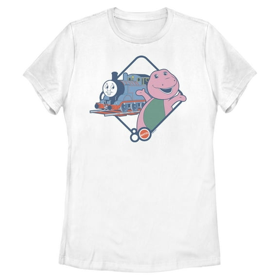 Womens Mattel Barney and Thomas Classic Friends T Shirt