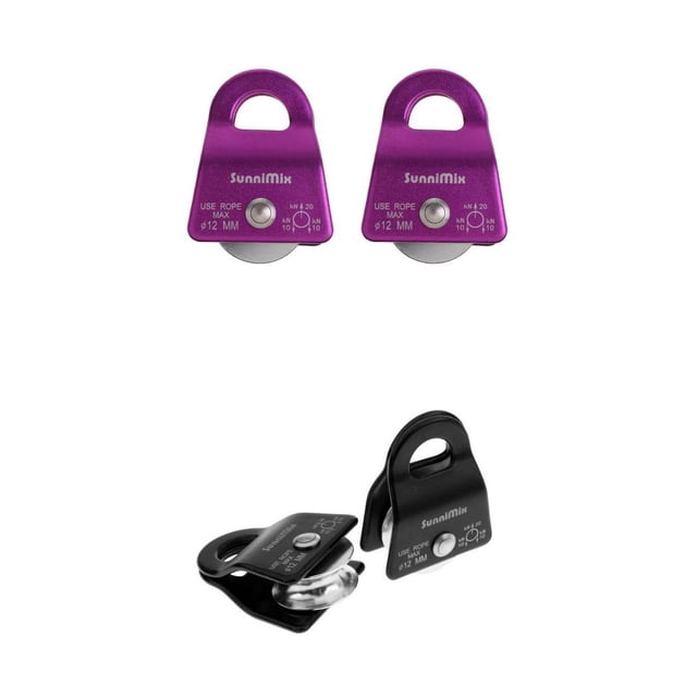 Polea móvil sólida de 20kN 4X para escalada de cuerda de pared con de de 12 mm
