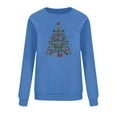thumbnail image 4 of lulshou Women's Christmas Print Sweatshirt - Holiday Cozy Pullover, Cute Xmas Graphic Long Sleeve Crewneck Shirt, Blue, S, 4 of 6