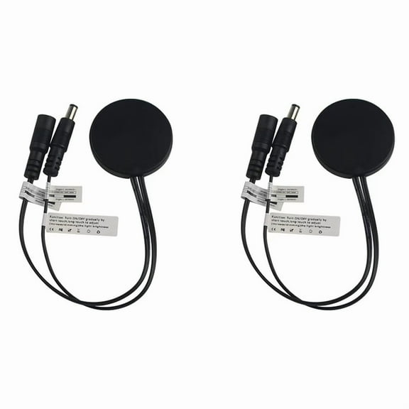 2X Wood Panel LED Touch Sensor Dimmer Switch Hidden Switch Touch Switch for LED Strip Black