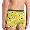 thumbnail image 4 of Men's Boxer Briefs, Artistic Cute Cartoon Cat Yellow Soft Comfy Mens Underwear Boxer Briefs Breathable With Widen Waist, 4 of 7