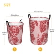thumbnail image 2 of Lsque Red Meat pattern Laundry Hamper Basket, Tall Woven Rope Hamper Basket for Clothes, Lightweight Storage Basket, Collapsible Waterproof-Small, 2 of 8