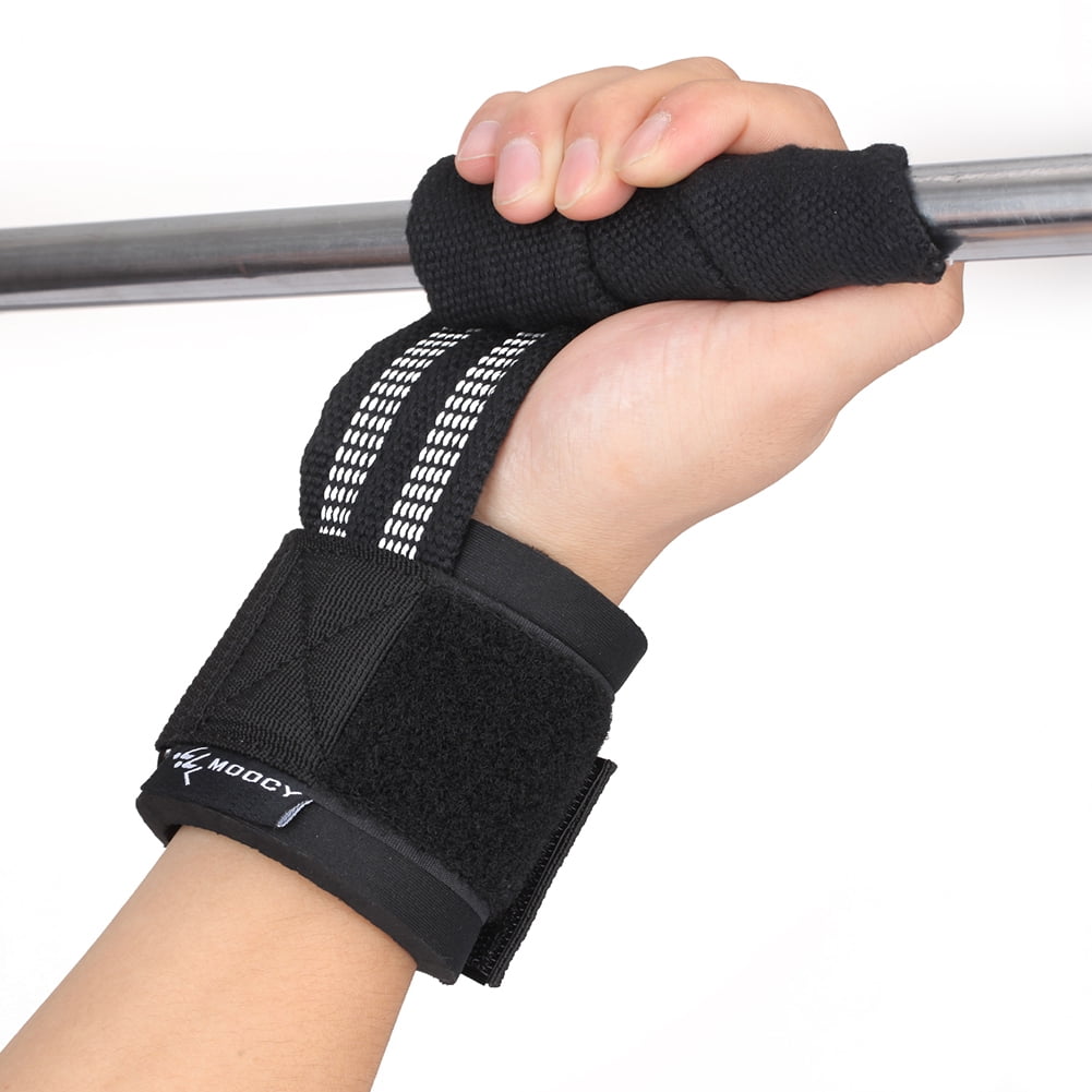 2pcs Weight Lifting Wrist Support Brace Elastic Wrap Strap Band Sports Glove Gym 