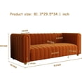 thumbnail image 5 of Modern Velvet Sofa for Living Room, 82" Comfy Upholstered Sofa 3 Seater Sofa Couch with Gold Metal Legs, Luxury Sectional Sofa for Living Room, Bedroom, Office, Apartment Orange, 5 of 5