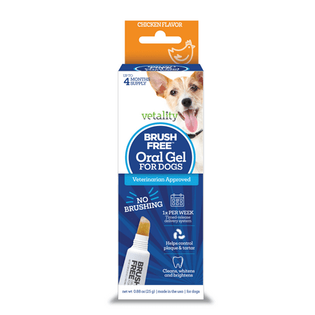 UPC: 0190623300165 | Vetality Brush-Free Oral Gel for Dogs  25 g