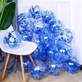 thumbnail image 4 of KIRIKOU 24 piezas juego de bolas de papel multicolor Globo de fiesta de látex de 12 pulgadas para decoración de fiesta, bodas, compromisos, novias, cumpleaños y ducha (azul), 4 of 5