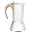 thumbnail image 2 of Cafetera italiana profesional de metal para el hogar, para viajes, color plateado, 300 ml, 2 of 14