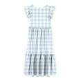 thumbnail image 4 of Tranfacy Robes d'Été pour Ados, Robes d'Été pour Filles, Robe d'Été pour Filles de 6 à 12 Ans à Manches Courtes, Col Rond, Décontractée, à Pois, Robe Longue Ample et Confortable, 4 of 5