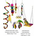 thumbnail image 2 of Juguetes colgantes para loros, 7 piezas de juguetes para loros y pájaros, juguete colgante con campana para pájaros, columpio para pájaros, juguete colgante, jaula para pájaros, juguetes, 2 of 5