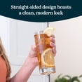 thumbnail image 4 of Libbey Aspen Highball Drinking Glasses Set of 4, 10.5 Oz, Clear, Stylish Retro Tall Glass Cups, Modern Bar Glassware for Cocktails, Mojito, and More, 4 of 6