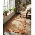 thumbnail image 4 of Sivi 2 x 4 Feet Handmade Scallop Braided Jute Rug - Natural Jute Runner Rug, 4 of 15